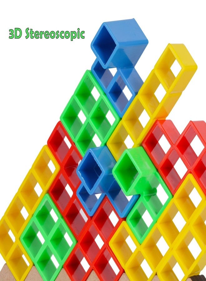 VELLOREX Tetra Tower Game 16 Pcs Stack Tower, Swing Stack High Child Balance Building Block 2 Players+ Interactive STEM Toy for Family, Travel, Parties for Adults & Kids (Tetra Tower 16 pcs) - Image 5